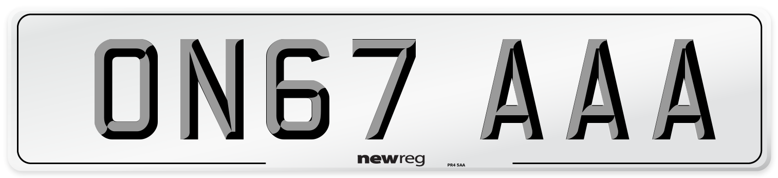 ON67 AAA Number Plate from New Reg